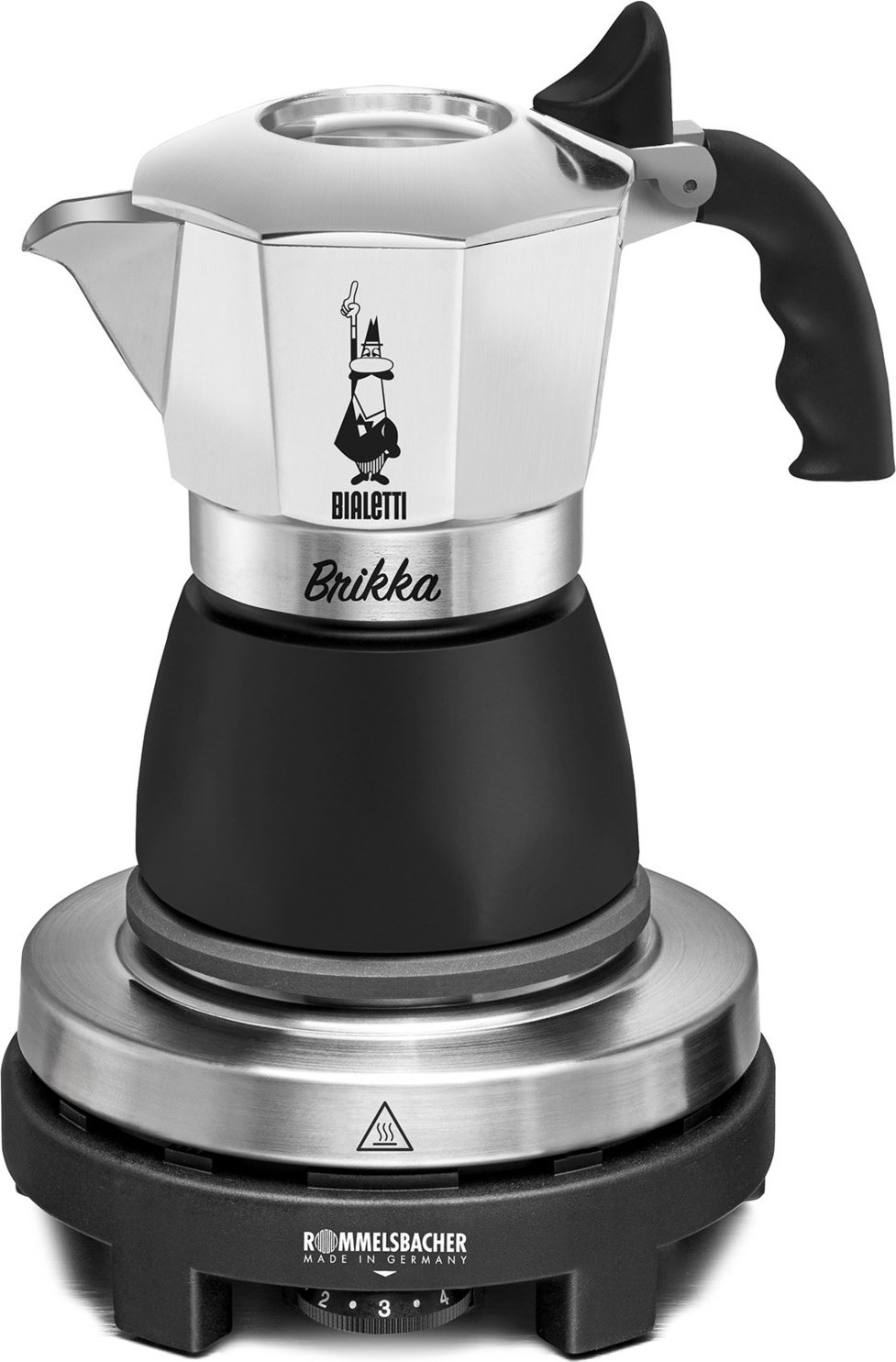 RK 505/K Espresso Geschenk-Set Kochplatte edelstahl/schwarz