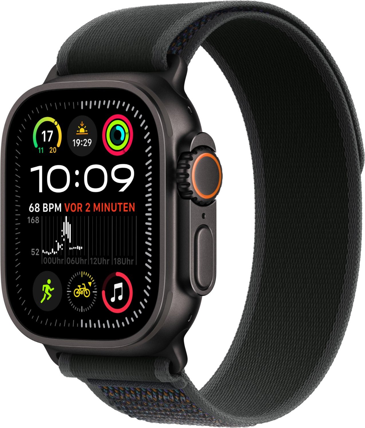 Thumbnail - Watch Ultra 2 (49mm) GPS+4G Titan mit Trail Loop Armband (M/L) schwarz/schwarz