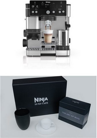 Thumbnail - ES501EU inkl. LUXE Café Set Siebträgermaschine schwarz/edelstahl