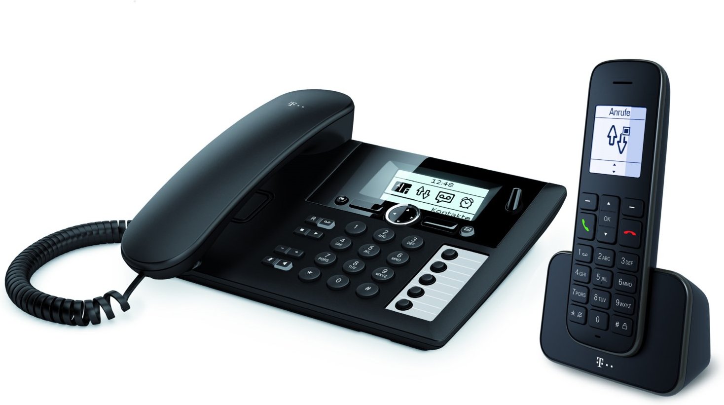 Sinus PA 207 Plus 1 Schnurlos + Schnurgebunden mit AB schwarz