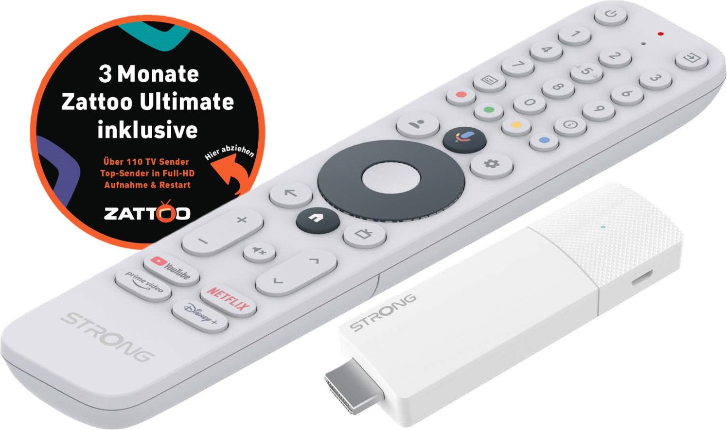 LEAP-AIR Ultimate Streaming Stick weiß inkl. 3 Gratis-Monate Zattoo Ultimate