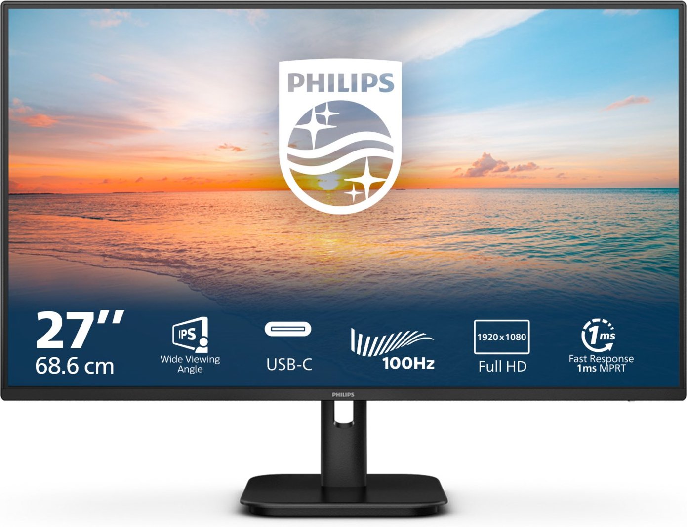 27E1N1300A/00 69 cm (27") TFT-Monitor mit LED-Technik schwarz