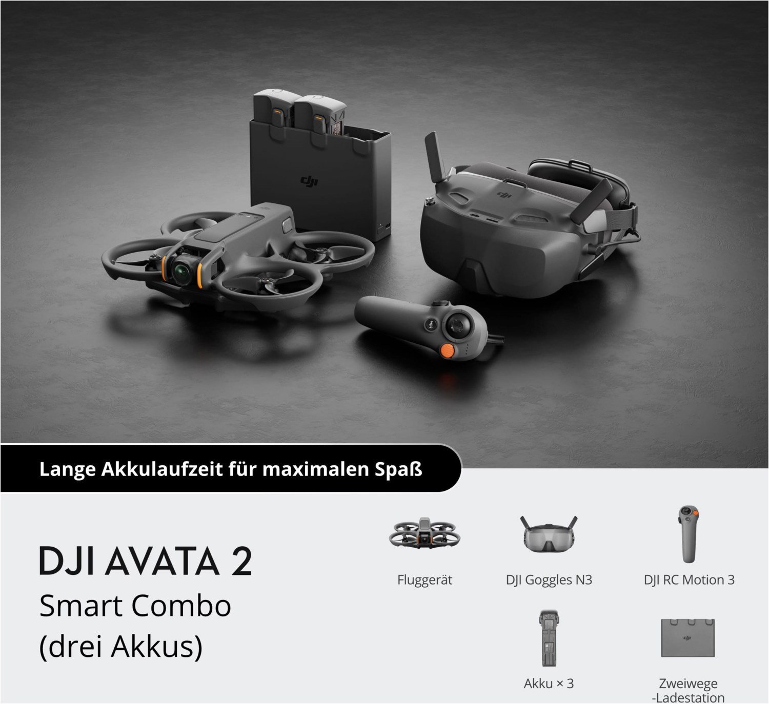 Avata 2 Fly Smart Combo (3 Akkus) Drohne/Multicopter