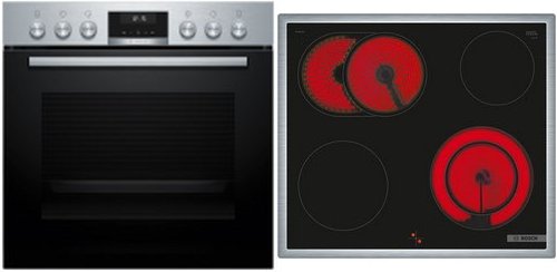 MKH63SK3S Herdset bestehend aus HEG537BS4+NKN645GA2E+HEZ538000 edelstahl + edelstahl