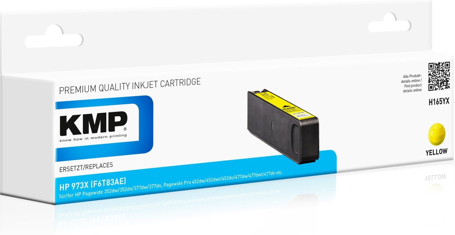 H165YX (7.000 S.) Tintenpatrone ersetzt HP 973X (F6T83AE) gelb