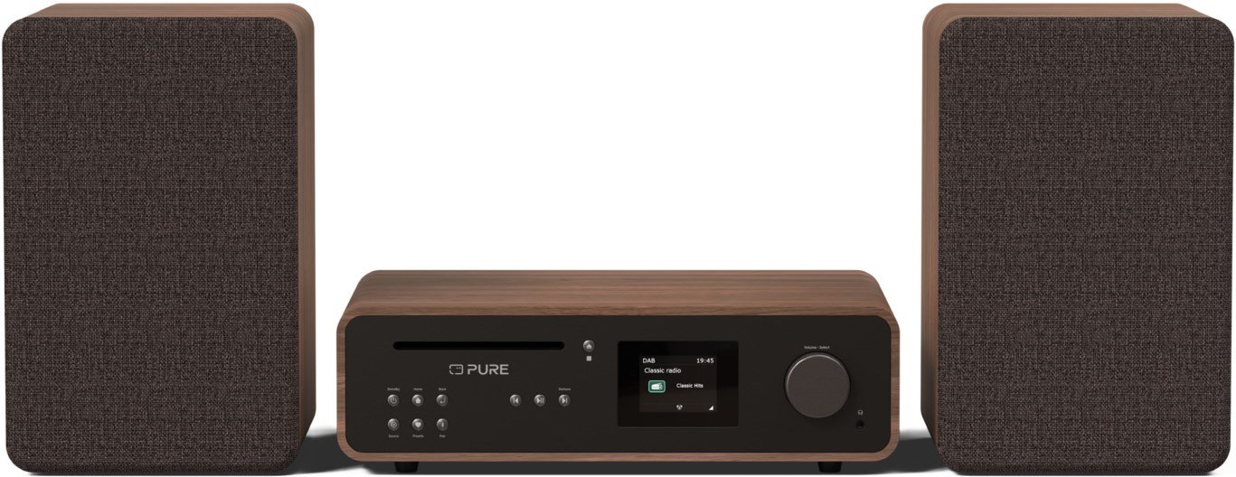 Classic Stereo Hifi-System coffee black/walnut