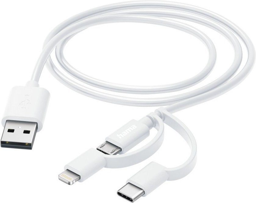 3in1 Multi-Ladekabel (1m) weiß