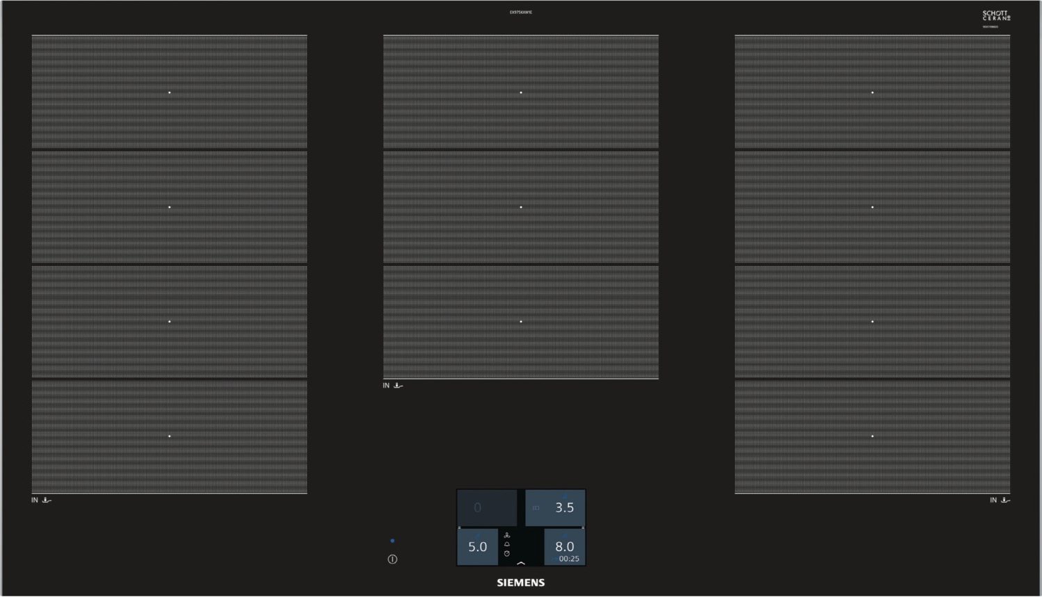 Thumbnail - EX975KXW1E Autark-Induktionskochfeld edelstahl/Facette