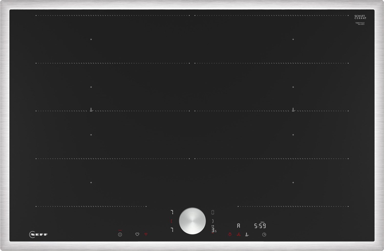 T68STY4L0 Autark-Induktionskochfeld schwarz/edelstahl