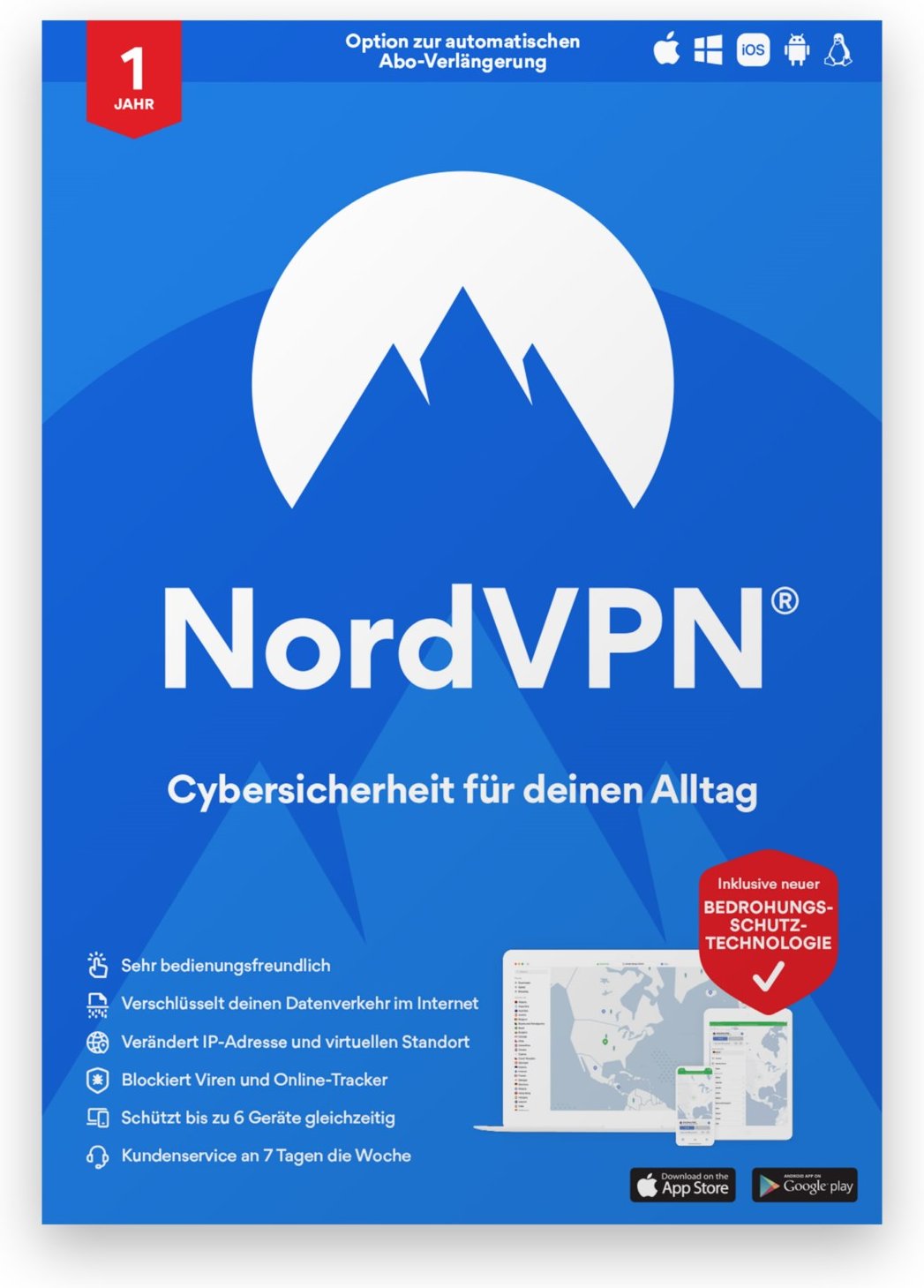 Nord VPN Lizenz für 6 Geräte