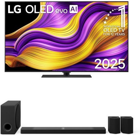 OLED55G59LS 139 cm (55") OLED evo AI TV inkl. DS95TR Soundbar mit Subwoofer und Rücklautsprechern