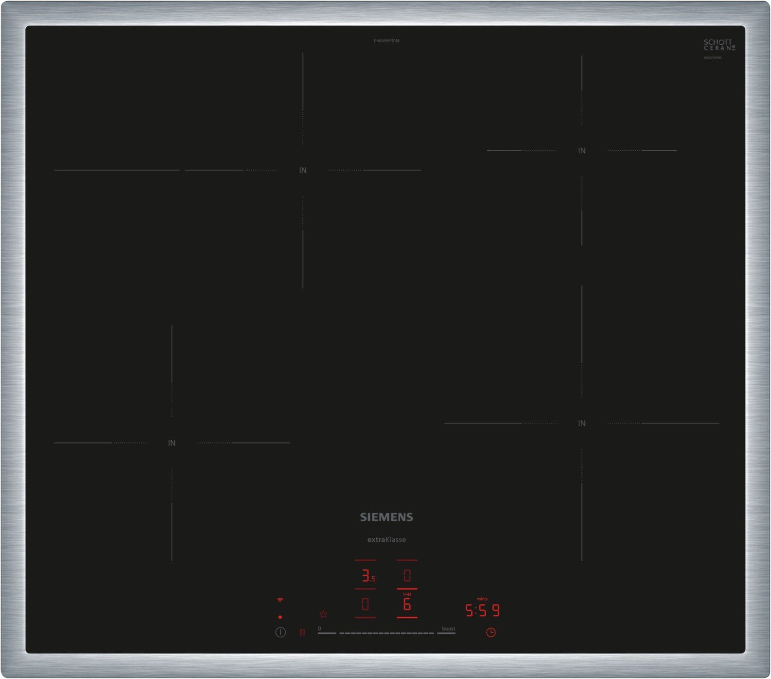 EH645HFB1M Autark-Induktionskochfeld edelstahl