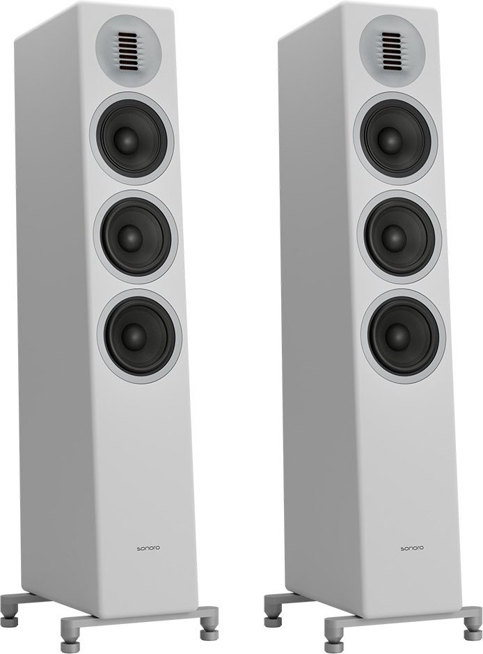 Orchestra Shaped Signature /Paar Stand-Lautsprecher mattweiß/silber