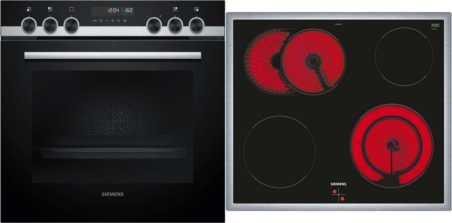PQ521KB11 Herdset bestehend aus HE578BBS3 + EA64RGNA1E edelstahl + edelstahl