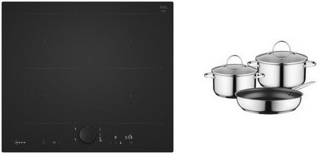 TPMLE662C0 Autark-Induktionskochfeld bestehend ausT56NUQ4A0 + Z943SE0 mattschwarz