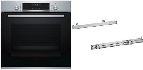 HBA517GS2 Einbaubackofen bestehend aus HBA537BS0 + HEZ538000 edelstahl