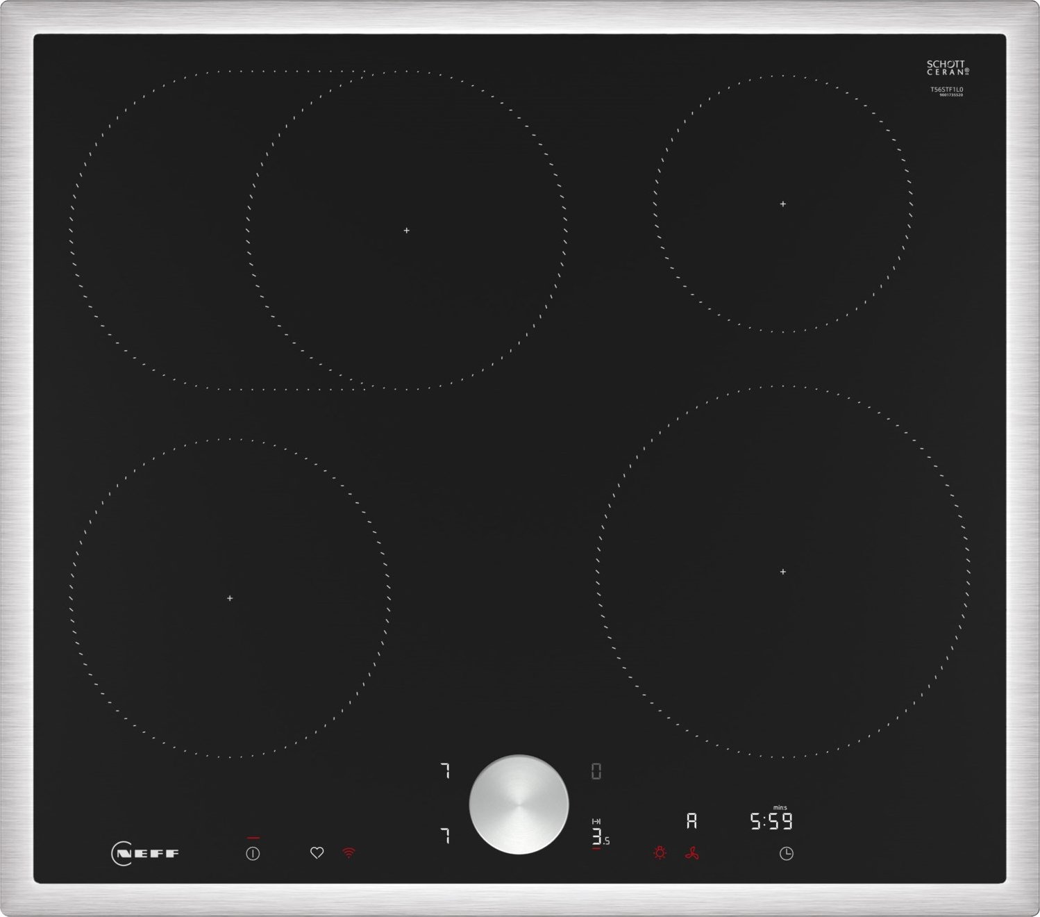T56STF1L0 Autark-Induktionskochfeld edelstahl