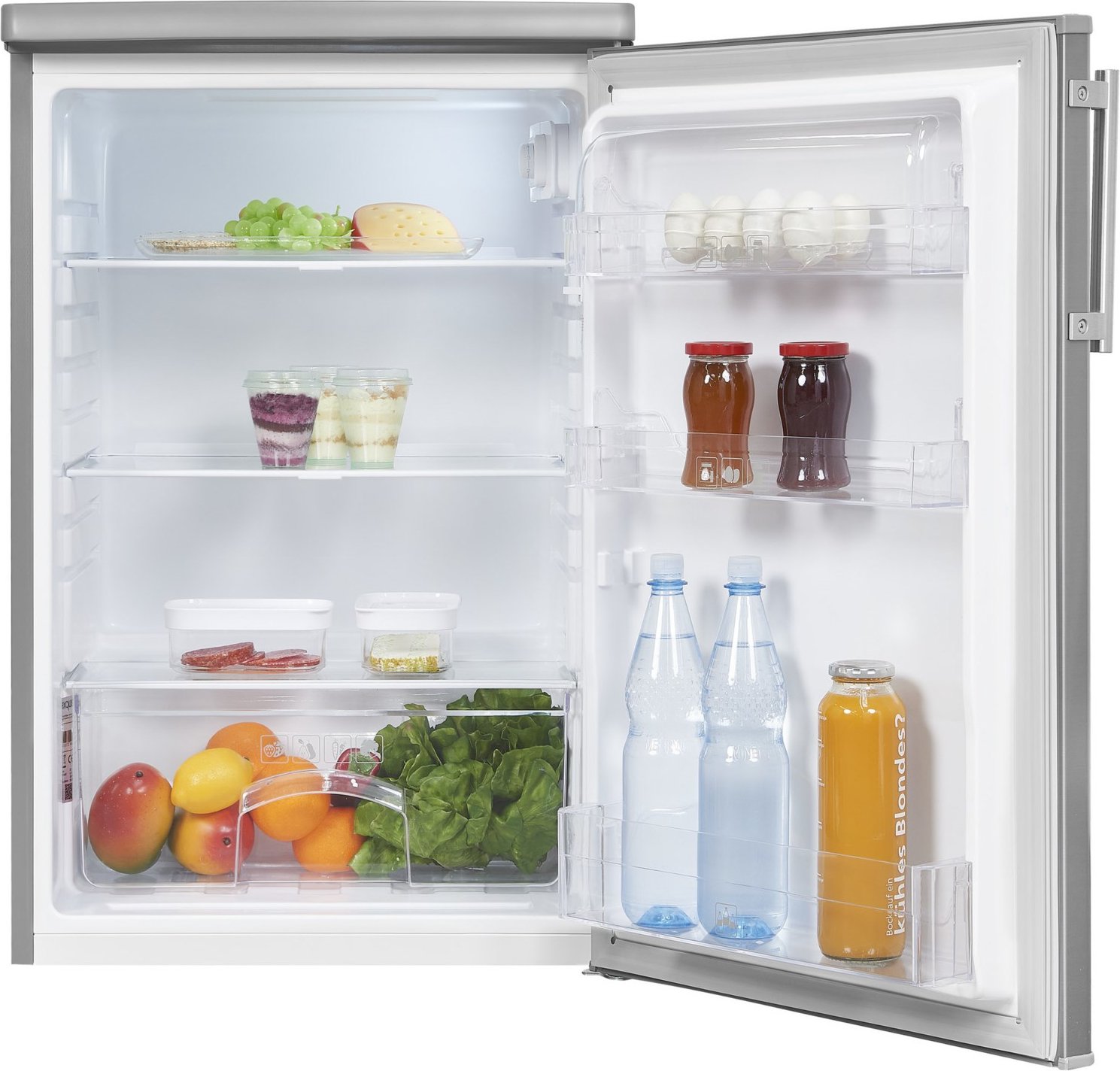 KS 16-V-H-040E Tischkühlschrank edelstahl-Look