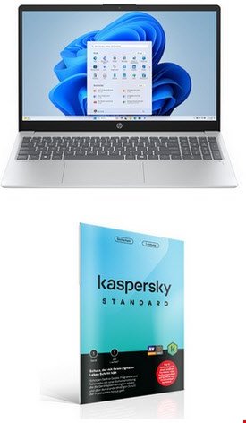 OmniBook 3 NGAI 15-fn0653ng (C94P6EA#ABD) 39,6 cm (15,6") Notebook gletschersilber inkl. Standard ENV (Attach)