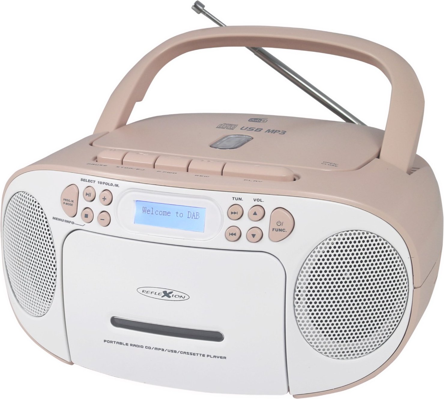 RCR2260DAB CD/Radio-System weiß/pink
