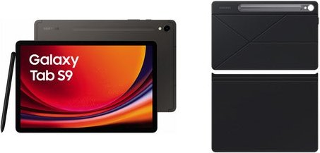 Galaxy Tab S9 (128GB) WiFi Tablet graphit inkl. Smart Book Cover