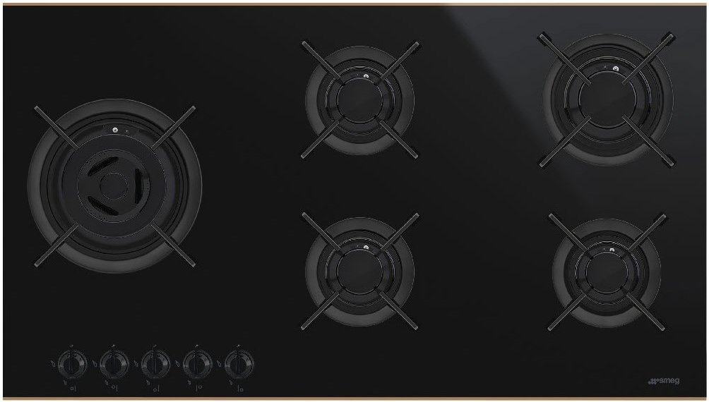 PV695LCNRDE Gas-Glaskeramik-Kochfeld kupfer