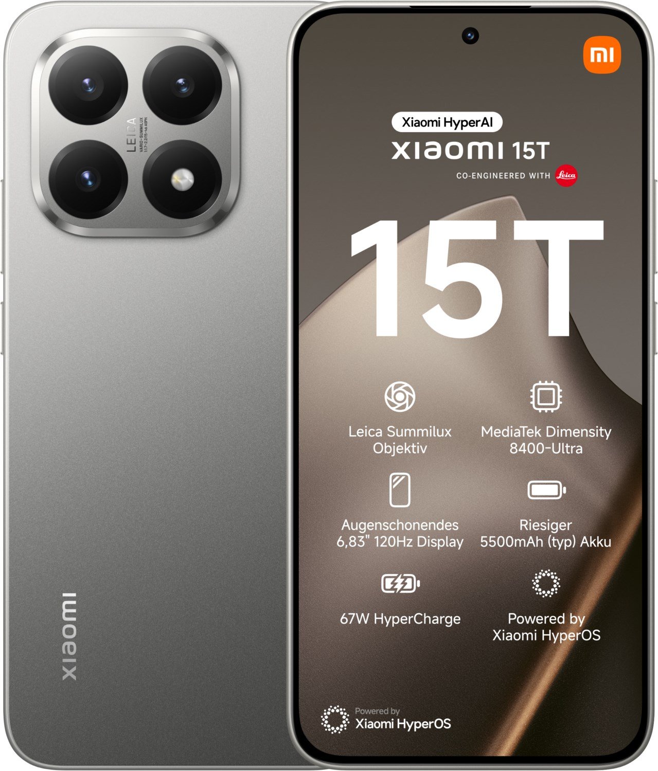 15T (12GB+256GB) Smartphone grau