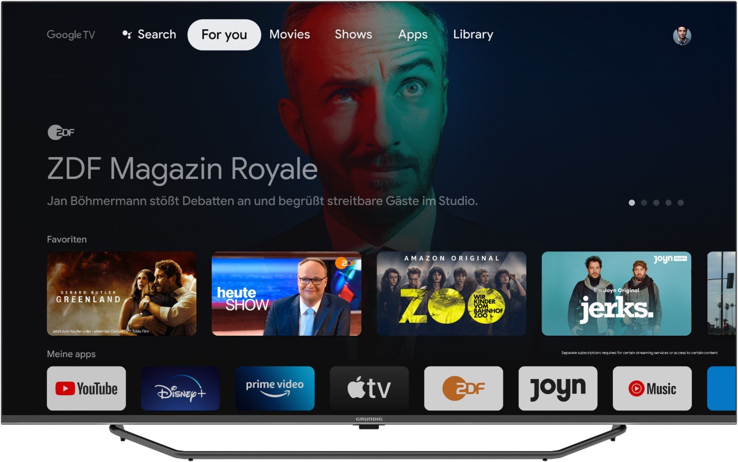 43 CUA 7390 Mailand 108 cm (43") LCD-TV mit LED-Technik anthrazit