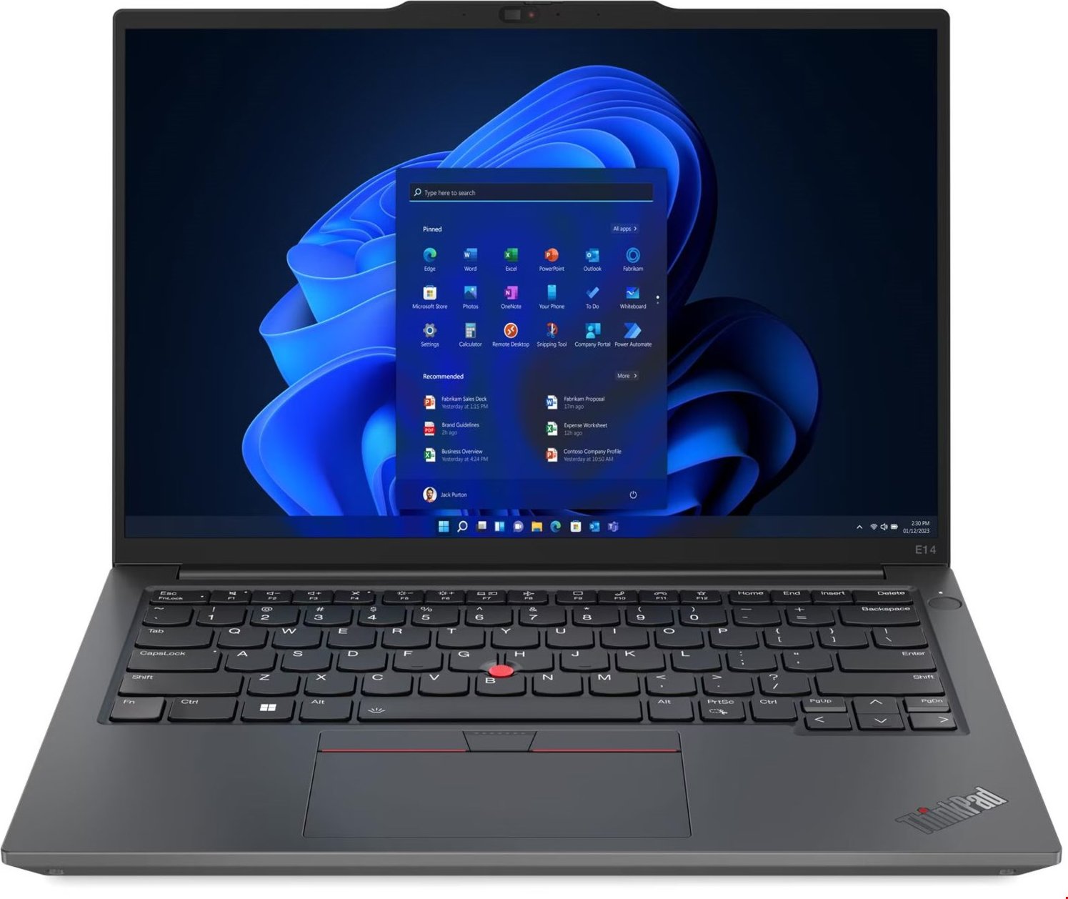 ThinkPad E14 Gen 5 AMD (21JR0060GE) 35,56 cm (14") Notebook graphite black, 8 GB RAM, 256 GB SSD, Windows 11, 1920 x 120...
