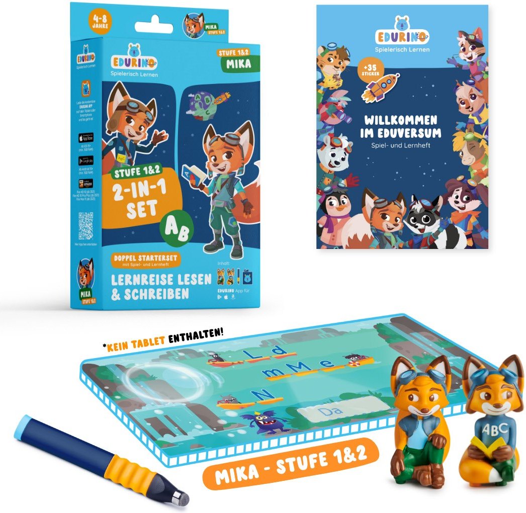 Doppelstarterset Mika 1/2 inkl. Spiel-/Lernheft + Stift
