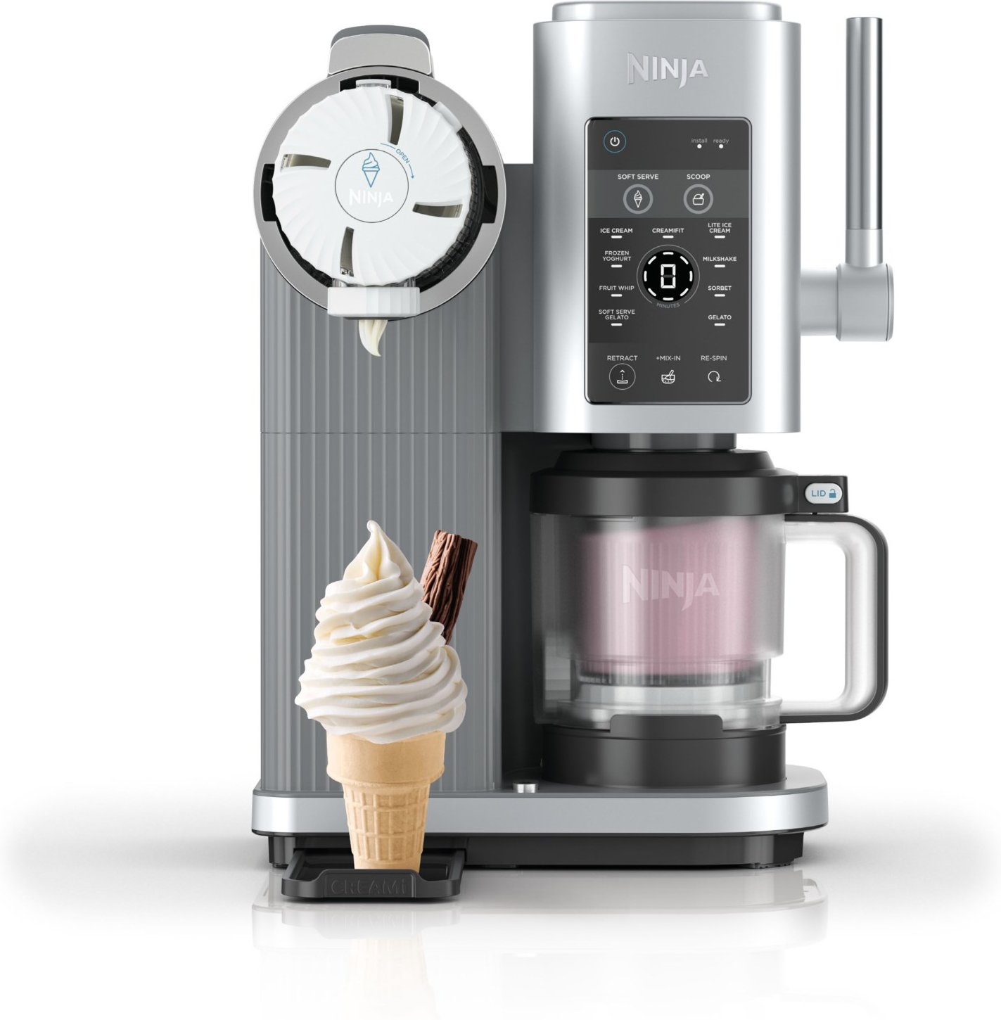 NC701EU Swirl by Creami Eismaschine platin silber