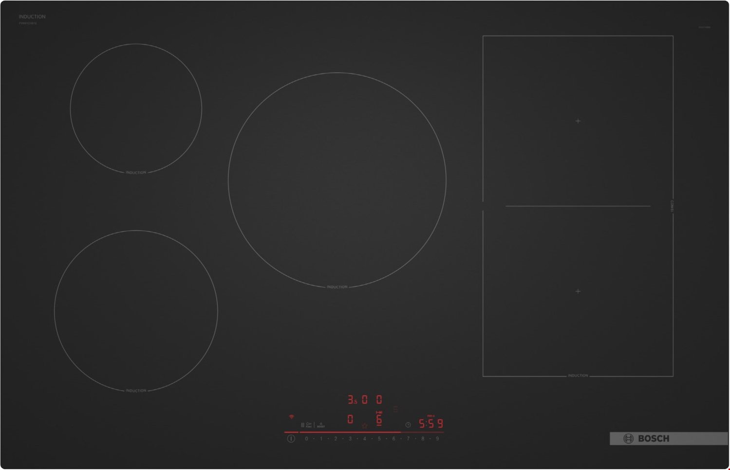 PVW81CHB1E Autark-Induktionskochfeld mattschwarz