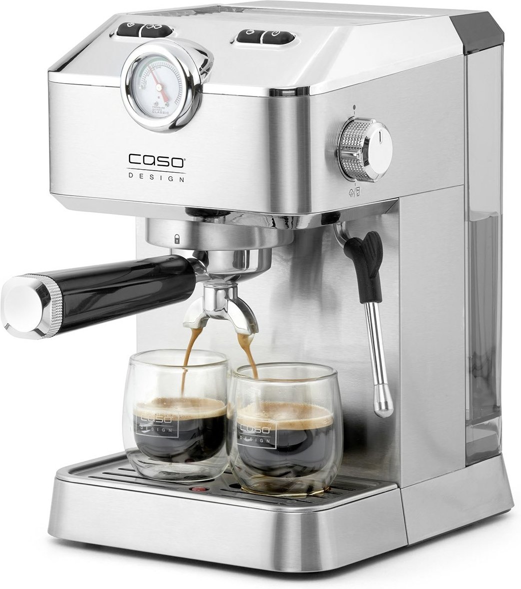 Espresso Gourmet Siebträgermaschine silber