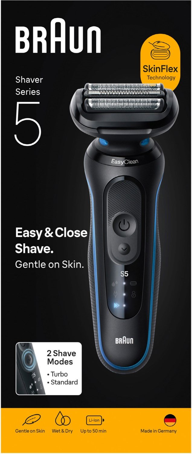 52-B1000s Series 5 Trocken-Nass Rasierer blau