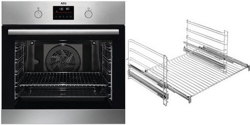 BPF33502V2 Einbaubackofen bestehend aus BPS335061M + TR2LFV edelstahl/cleansteel
