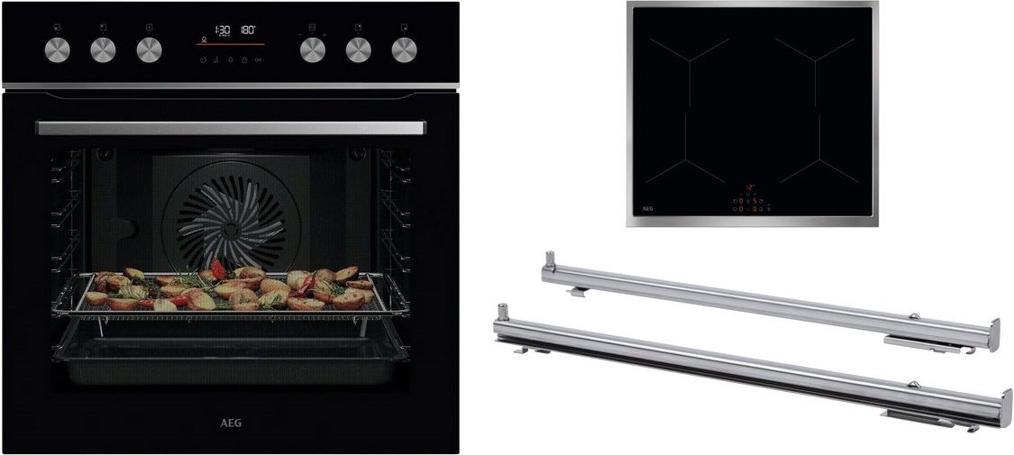 FXHS24M61 Herdset mit Induktionskochfeld bestehend aus OA5PE42AB+OIX64A00XB+TR2LFV schwarz + edelstahl