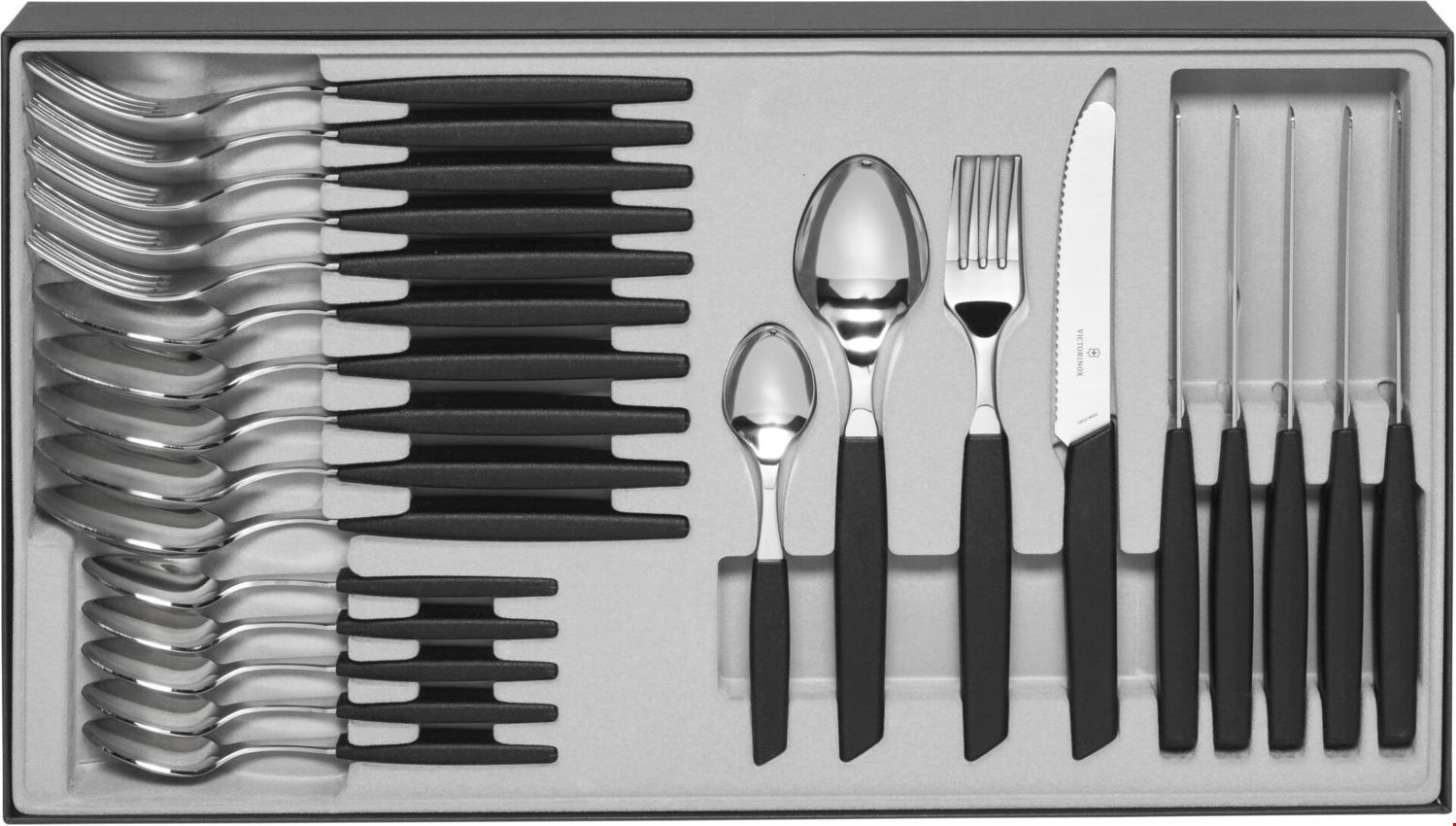 Swiss Modern Besteck-Set (24 tlg.) schwarz