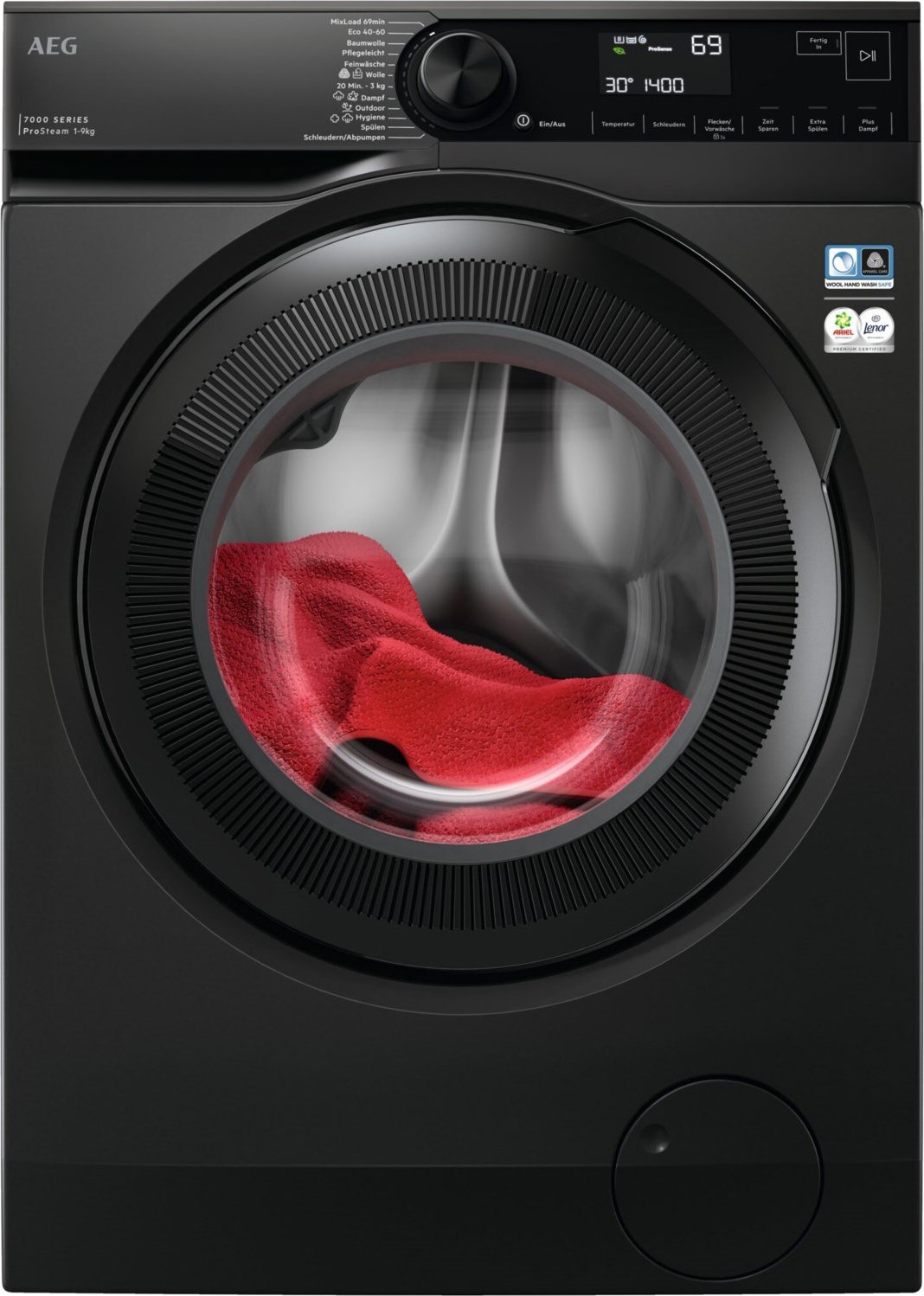 LR7FS75490 Stand-Waschmaschine-Frontlader dark silver