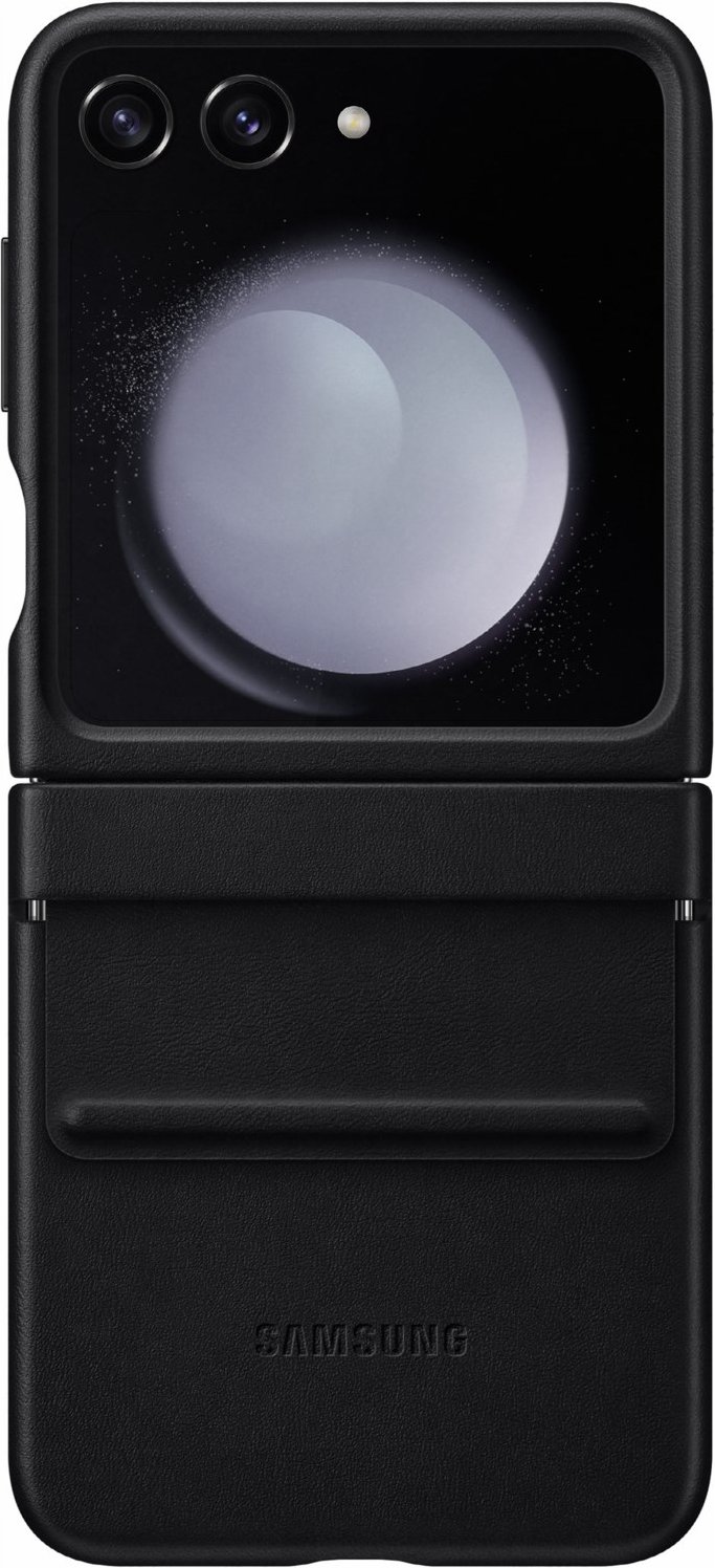 Flap Leather Case für Galaxy Flip5 schwarz