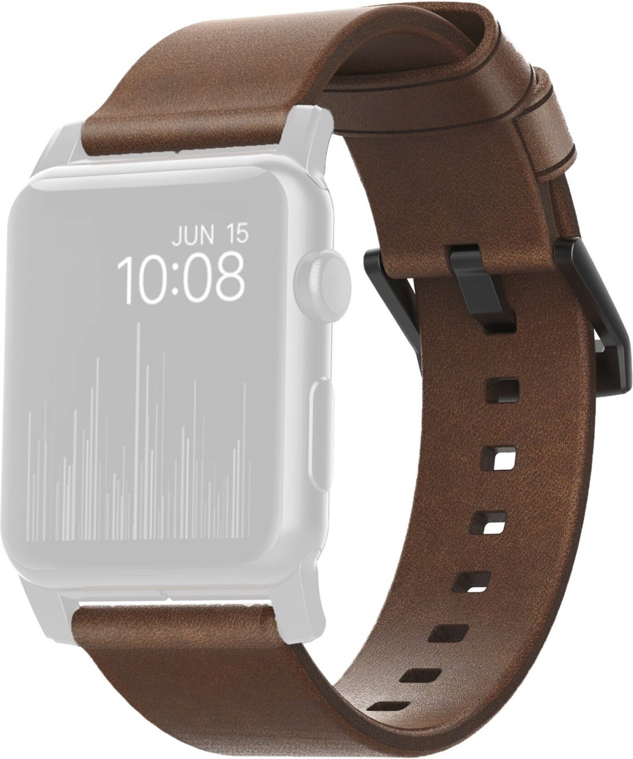 Modern Lederarmband (42/44/45/49mm) für Apple Watch braun/schwarz