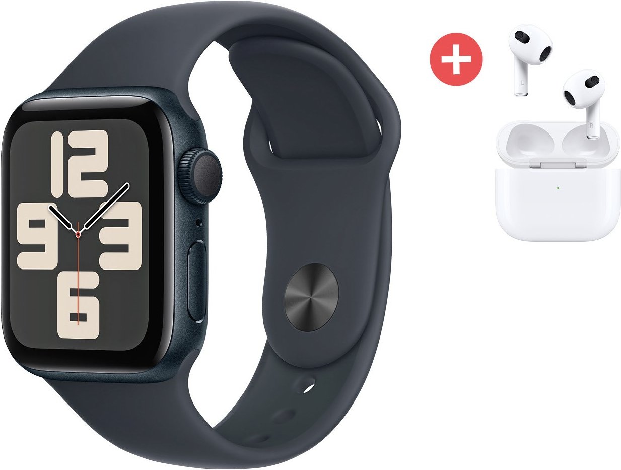 Watch SE (40mm) GPS (mittern.) + Dein Geschenk: Apple AirPods 3. Gen. mit MagSafe
