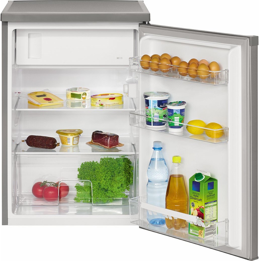 KS 2184.1 Tischkühlschrank mit Gefrierfach edelstahl look