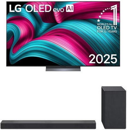 OLED77C58LA 195 cm (77") OLED evo AI TV inkl. DSC9S Soundbar mit Subwoofer
