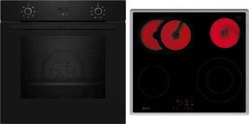 BX36B0 Herdset bestehend aus B1CCC0AK3 + T16SBN1L0 schwarz/edelstahl