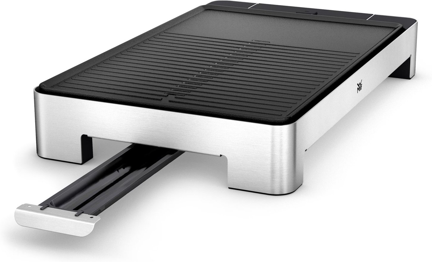 LONO Tischgrill flach & gerippt Party-/Barbequegrill cromargan