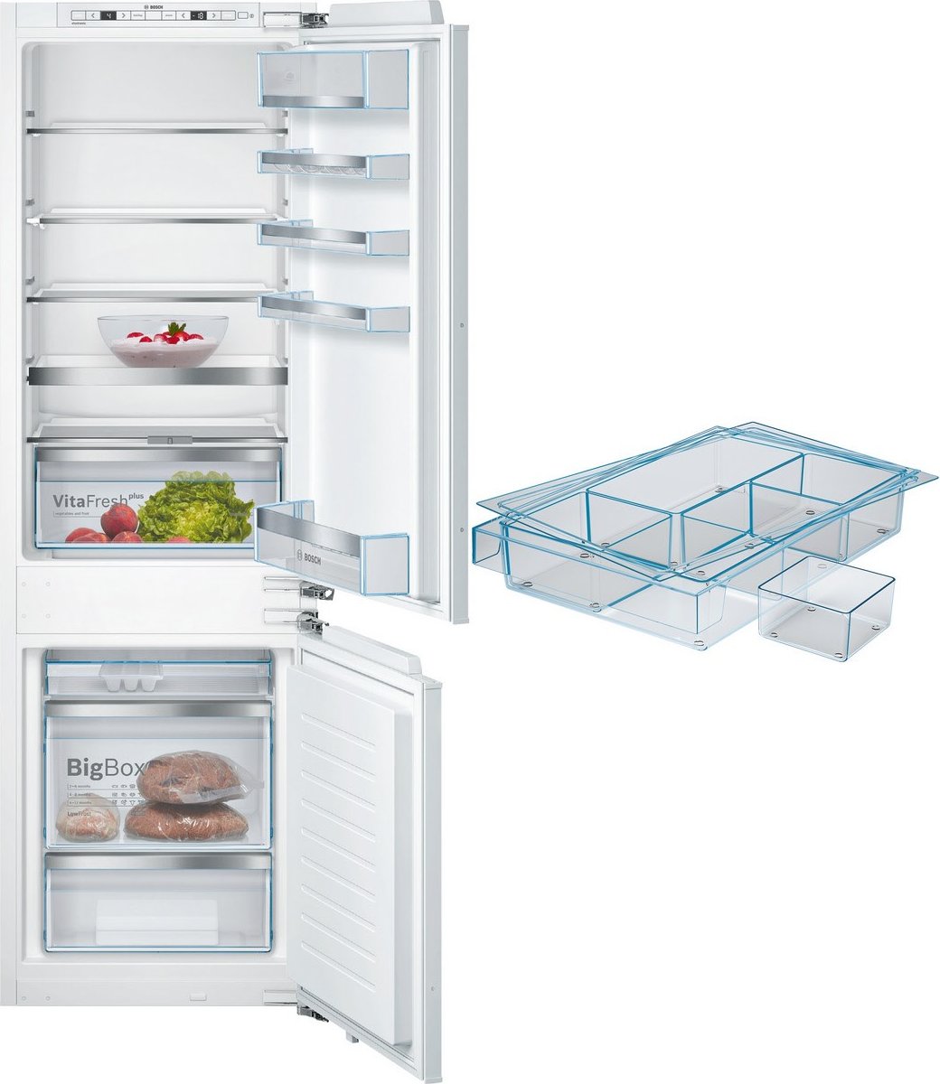 MKKS86AFE0 bestehend aus KIS86AFE0 + KSZ10010 Einbau-Kühl-/Gefrier-Kombination weiß