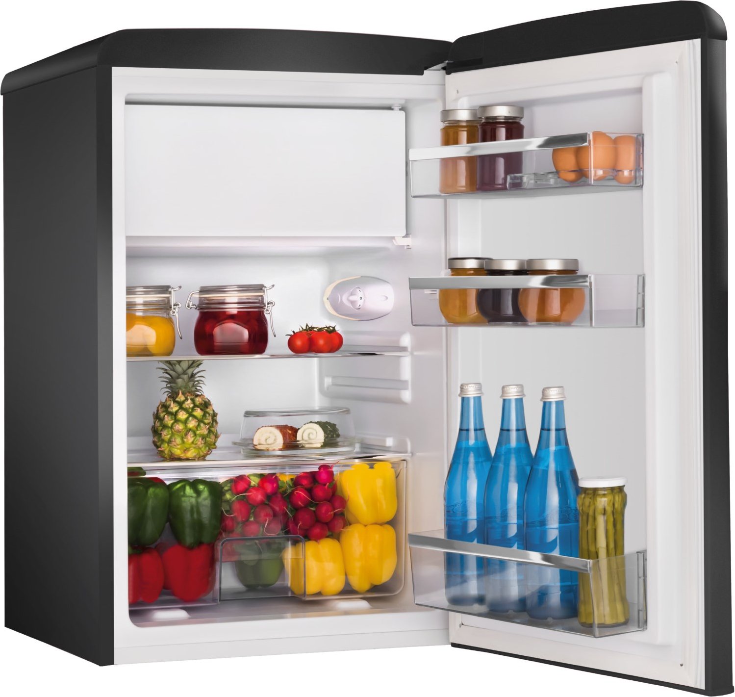 KS 15617 MS Tischkühlschrank mit Gefrierfach schwarz matt