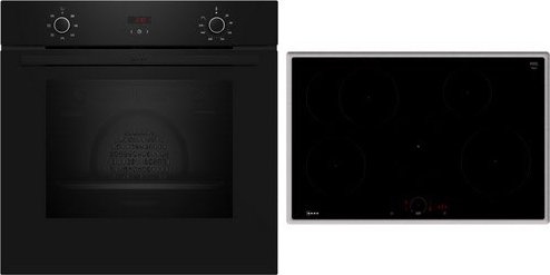 BX38IB0 Herdset mit Induktionskochfeld bestehend aus B1CCC0AK3 + T58SHF1L0 schwarz/edelstahl