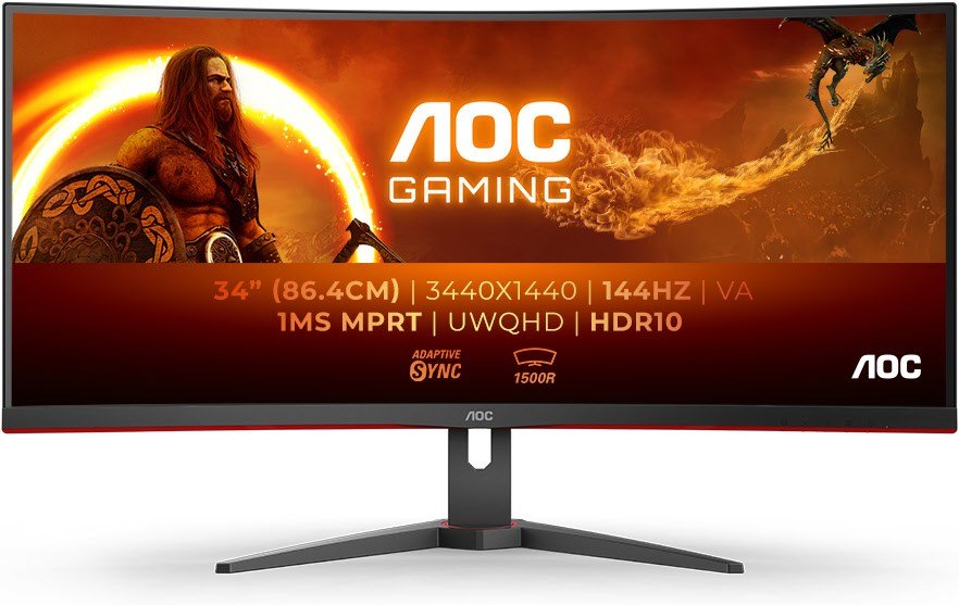 CU34G2XE/BK 86 cm (34") Gaming Monitor schwarz/rot