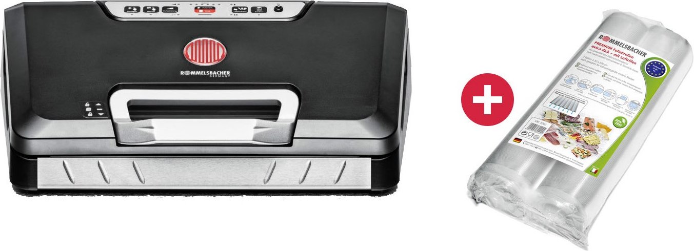 VAC 485 Vakuumierer + Dein Geschenk: 2x Rommelsbacher VRS 3060 Folienrollen 30x600cm transparent